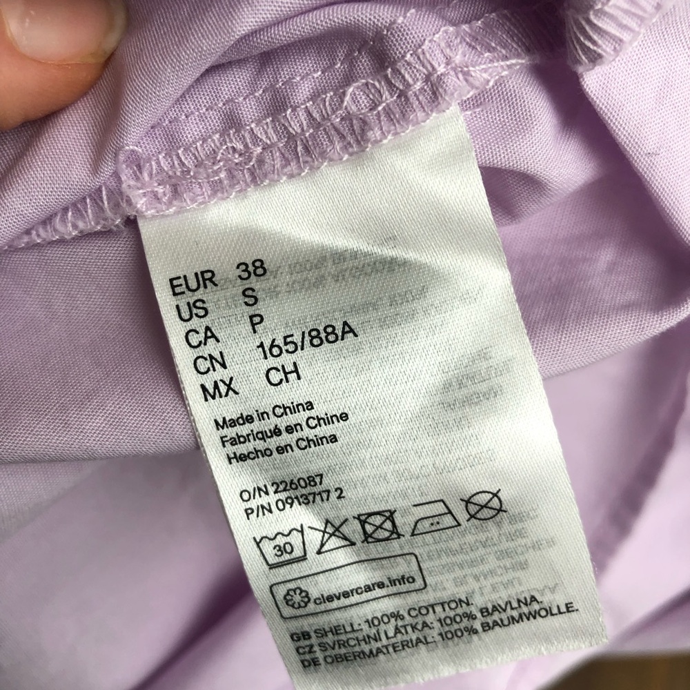 Cotton lilac babydoll ruffle dress - Picture 5 of 7